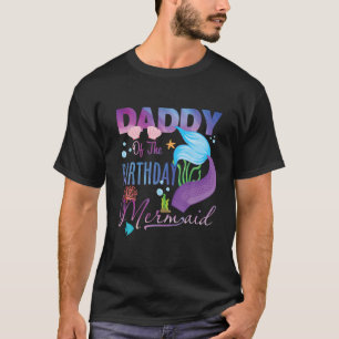 Papa van de verjaardag Zeemeermin Meisje Matching T-shirt