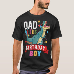 Papa van de Verjaardags Jongen Mannen Matching Tre T-shirt