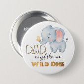 Papa van de Wilde One Elephant Gold Foil Button (Voorkant /achterkant)