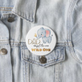 Papa van de Wilde One Elephant Gold Foil Button (In situ)