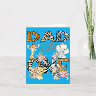 Papa van de wildebras 1e verjaardag jongen safari kaart