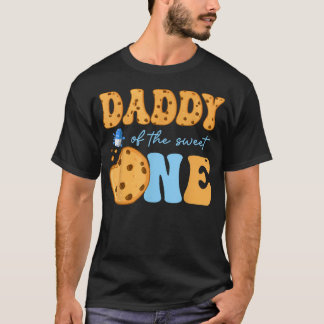 Papa Van De Zoete Eén Koekjes En Melk Verjaardag T-shirt