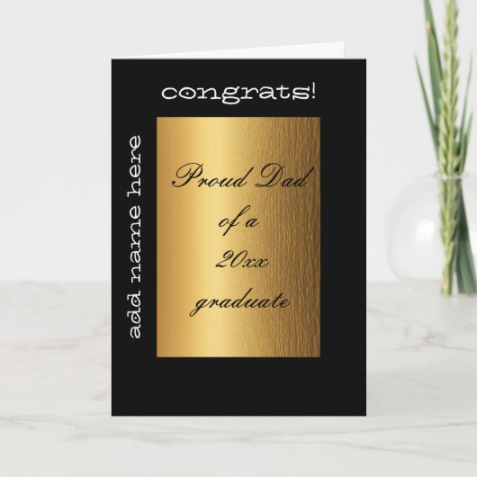 Papa van een afstuderen jaar kaart (Voorkant)