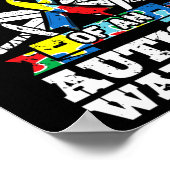 Papa van een autisme aanhanger of autistisch bewus poster (Hoek)