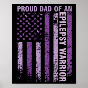 Papa van een Epilepsy Warrior Epilepsy Awarenes Poster