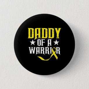 Papa van een krijger Kindertijd Kanker Bewustzijn Ronde Button 5,7 Cm