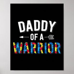 Papa van een vrouw familie vader Wereld Autisme Aw Poster