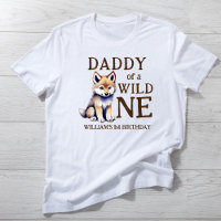 Papa van een wilde één bosrijke wolf verjaardag fa