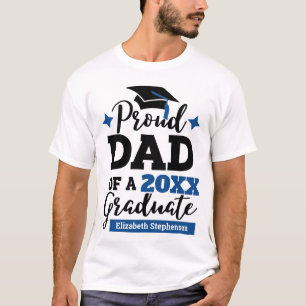 Papa van een zwarte blauwe pet uit 2023 afstuderen t-shirt