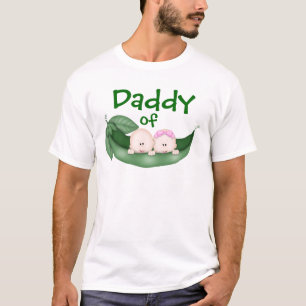 Papa van gemengde tweelingen t-shirt