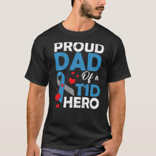 Papa van groep 1 Diabetes Hero Warrior T-shirt