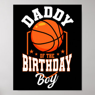 Papa van het Basketball-thema van Birthday Pa Poster