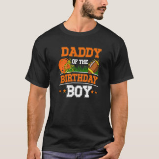 Papa van het Birthday Boy Football Soccer Theme Bd T-shirt
