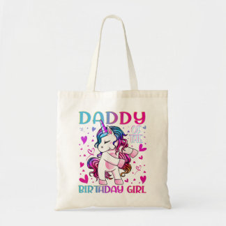 Papa van het Birthday Girl Flossing Unicorn Pap Da Tote Bag