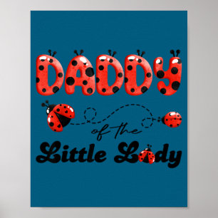 Papa van het kleine dame verjaardag meisje lievehe poster