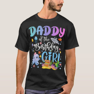 Papa Van Het Verjaardagsmeisje Zee Vis Oceaan T-shirt