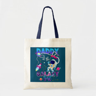 Papa van het verjaardagsprinses meisje astronaut i tote bag