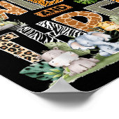 Papa van het wild & Drie Zoo 3e verjaardag Saf Poster (Hoek)