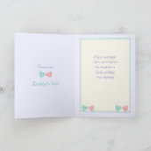 Papa van klein meisje verjaardag groet kaart (Binnen)