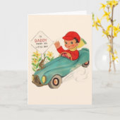  papa van Little Boy Vaderdag Kaart (Gele Bloem)