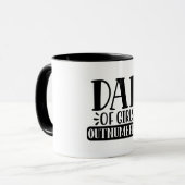 Papa van meisjes niet genummerd mok (Voorkant links)