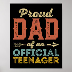 Papa van officiële tiener 13e verjaardag poster