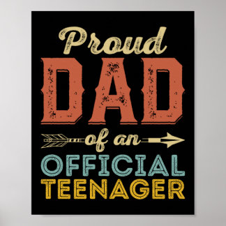 Papa van officiële tiener 13e verjaardag poster