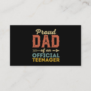 Papa van officiële tiener 13e verjaardag visitekaartje