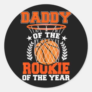 Papa van Rookie 1e honkbal verjaardagsthema matchi Ronde Sticker