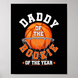 Papa van Rookie 1e verjaardag Sketll Familie Match Poster