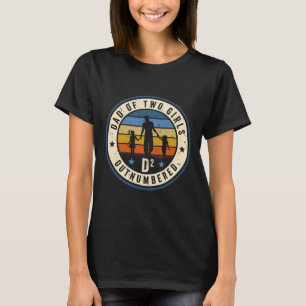 Papa van twee meisjes in de minderheid D2 kwadraat T-shirt