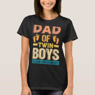 Papa van Twin Boys Classic Overachiever Vaderdag T-shirt