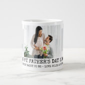 Papa van vaders wordt 3 Foto grijs Extra Grote Beker (Voorkant)