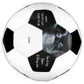 Papa van vaders wordt Sonogram Aangepast Foto Voetbal (Gedraaid)