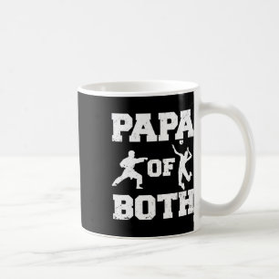 Papa van zowel grappige volleybal en karate papa koffiemok
