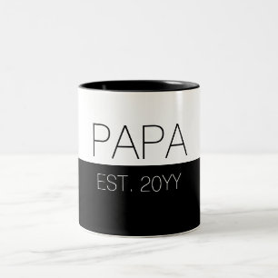 Papa Vast geschenken voor vader Papa-test Tweekleurige Koffiemok