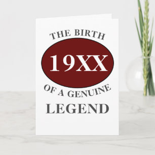 Papa Verjaardag Monogram Initiaal Naam Jaar Legend Kaart