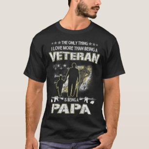 Papa Veteran Vaderdag Gift for Grandpa T-shirt