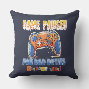 Papa Video Gamer Grappig Quote Kussen