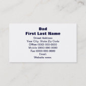 Papa Visitekaartjes voor Men Ocean Waves Driftwood Contactkaartje (Achterkant)