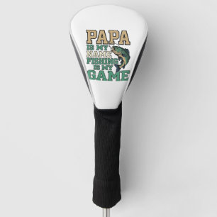 Papa Vissen Is Mijn Game Vintage Vis Shirt Ontwerp Golfheadcover