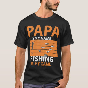 papa vissen is mijn spel t-shirt