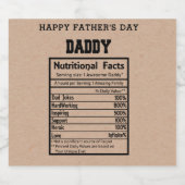 Papa Voedingsfeiten Vaderdag Bier Etiket (Enkel label)