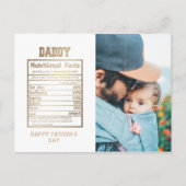 Papa Voedingsfeiten Vaderdag Briefkaart (Voorkant)