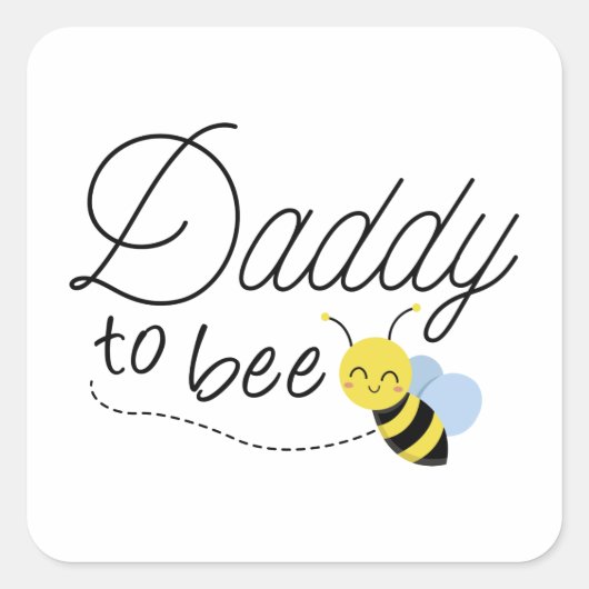 Papa voor bijen vierkante sticker (Voorkant)