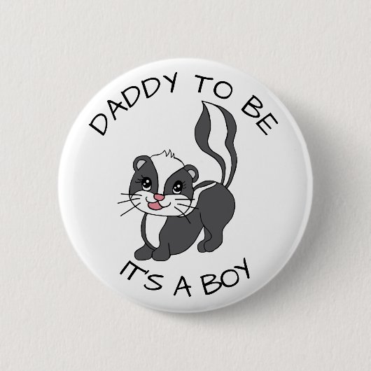 Papa voor Racoon Baby shower Button (Voorkant)