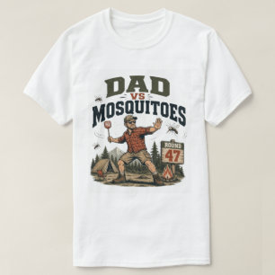 Papa VS Muggen Grappig Camping T-Shirt