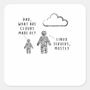 Papa, waar zijn wolken van gemaakt? Programmer Vierkante Sticker
