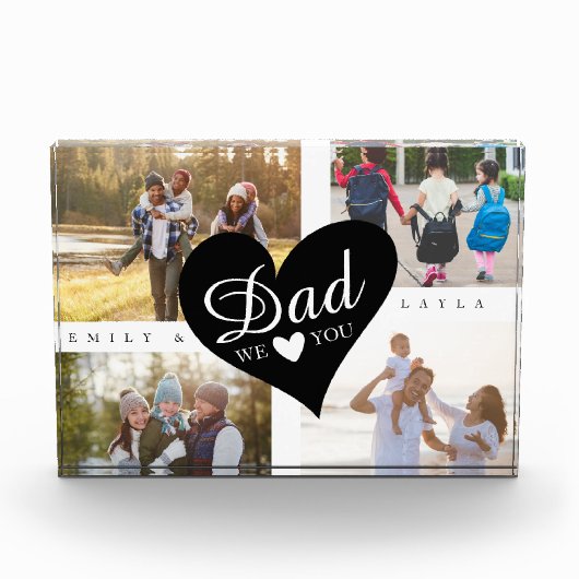 Papa we Hart Je Vaderdag Kind Namen 4 Foto (Voorkant)