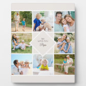 Papa We Love You 8 Photo Collage Plaque de crème (Devant)
